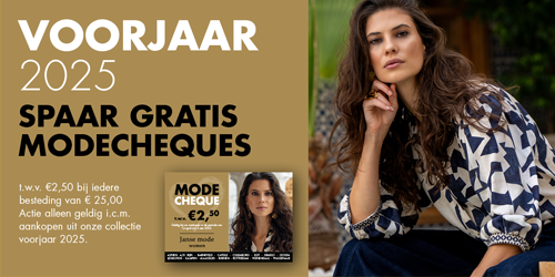 Actie: spaar modecheques
