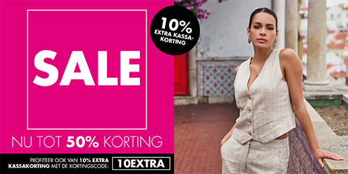 Actie: Tot 50% korting + 10% extra (zomer)