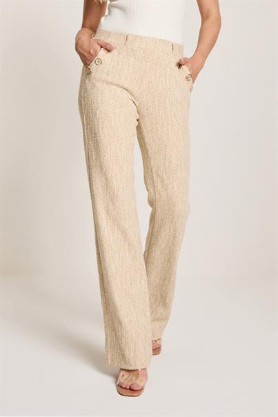 Para Mi Broek Eve Button Bouclé