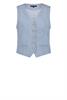 Red Button Gilet Fancy Chambray