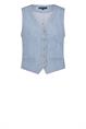 Red Button Gilet Fancy Chambray