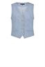 Red Button Gilet Fancy Chambray